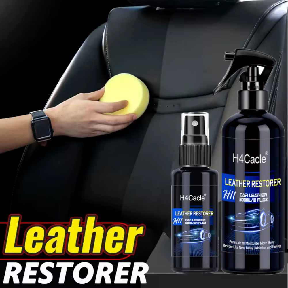 Spray de restauration du cuir A Luquid pour les intérieurs de voiture rafraîchissants, brillance pour réparer les sièges en cuir, restaure les pièces en plastique noir