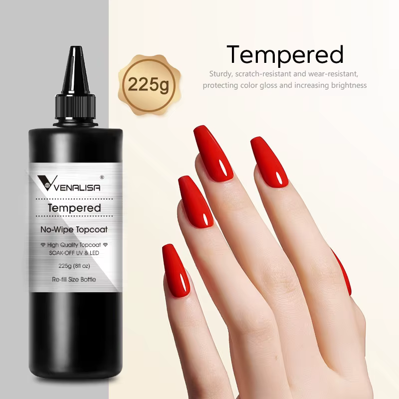 VENALISA – couche de finition longue en diamant, 30/60ml, recharge de grand Volume, Ultra brillant, sans essuyage, Anti-jaunissement, Gel d'extension sans combustion