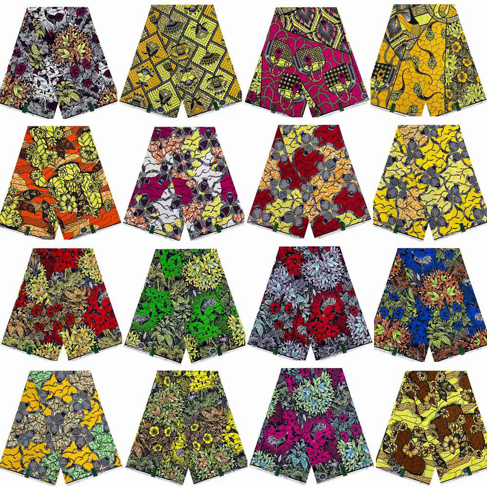 Véritable Super V véritable cire garantie cire imprimée véritable hollandais hollandais pagne robe africaine 100% coton tissu 6 Yards Batik