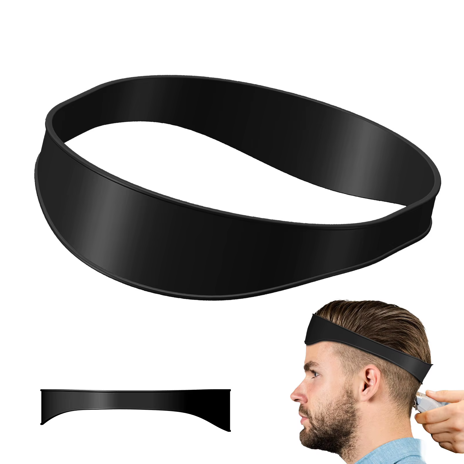 Modèle de rasage de coupe de cheveux en Silicone