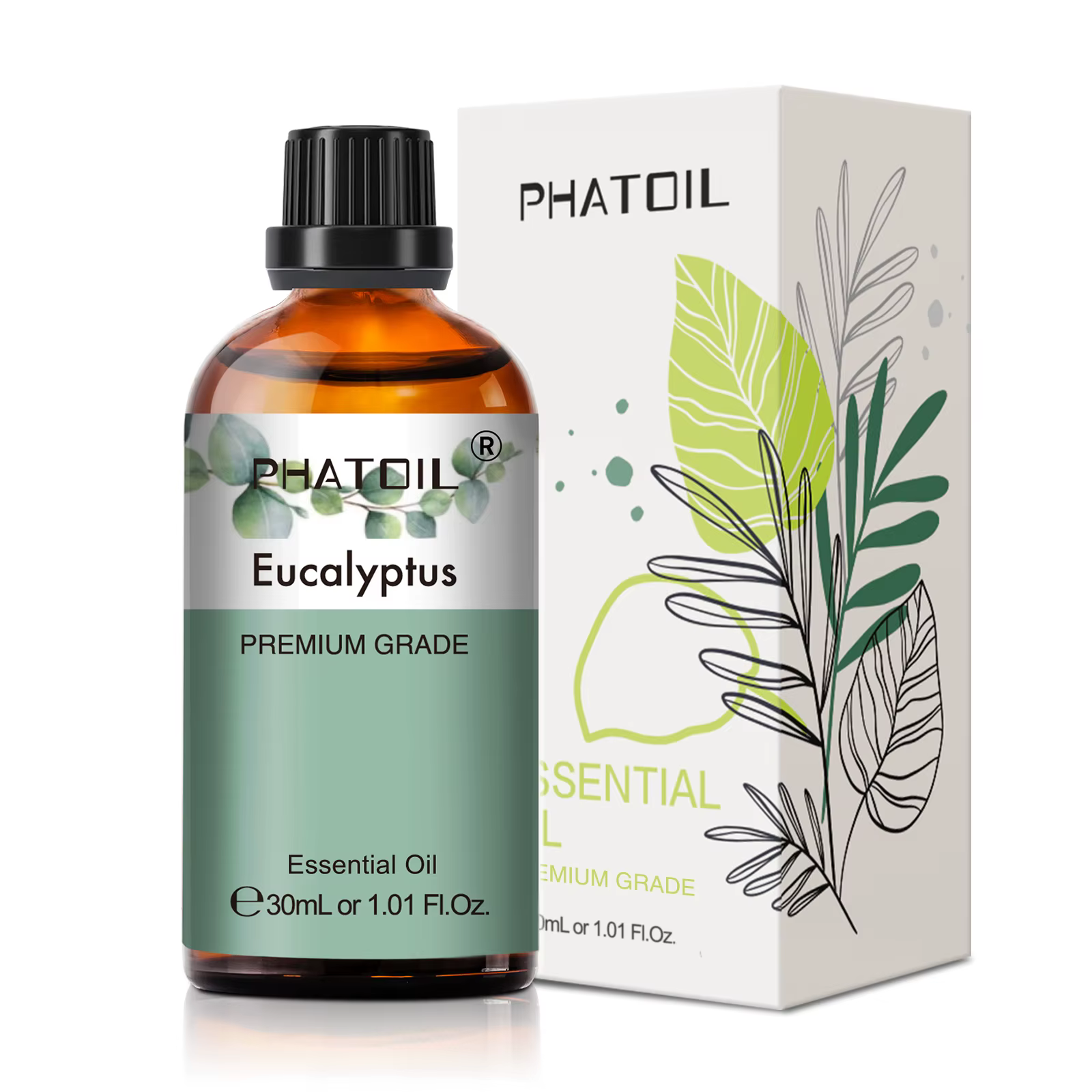 PHATOIL 1 pièces huile essentielle d'aromathérapie 30ml citron Eucalyptus lavande bergamote jasmin jiépro Rose vanille