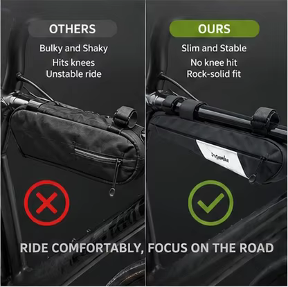 Sac de cadre triangulaire pour vélos, sacoche de selle de vélo, pochette de rangement pour vélos, sac de cadre portable avec sangles réglables, fermeture éclair en nylon