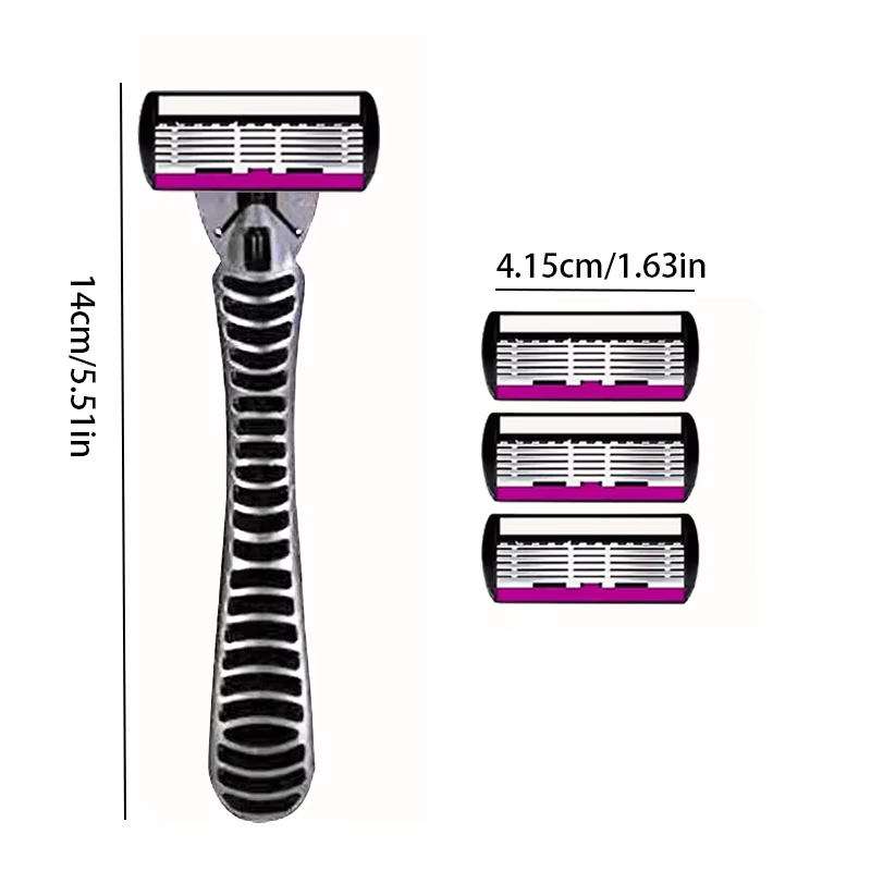 3/6/12 pièces/ Lames de rasoir de sécurité pour homme de haute qualité, cartouches de rasage en acier inoxydable allemand à 6 couches compatibles avec les rasoirs Mach