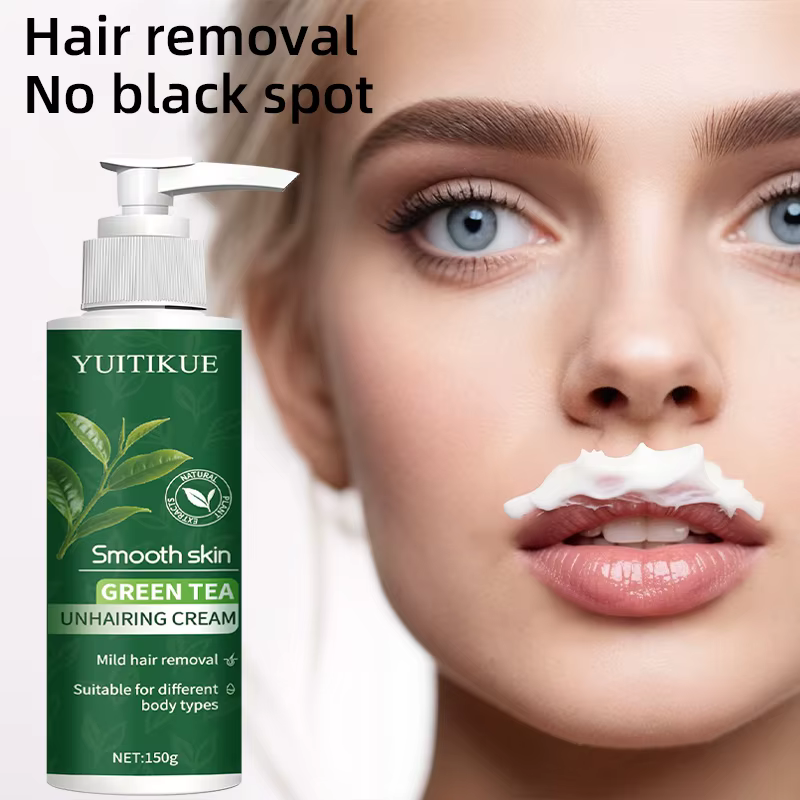 Baume dépilatoire au thé vert 150 g – Doux et non irritant