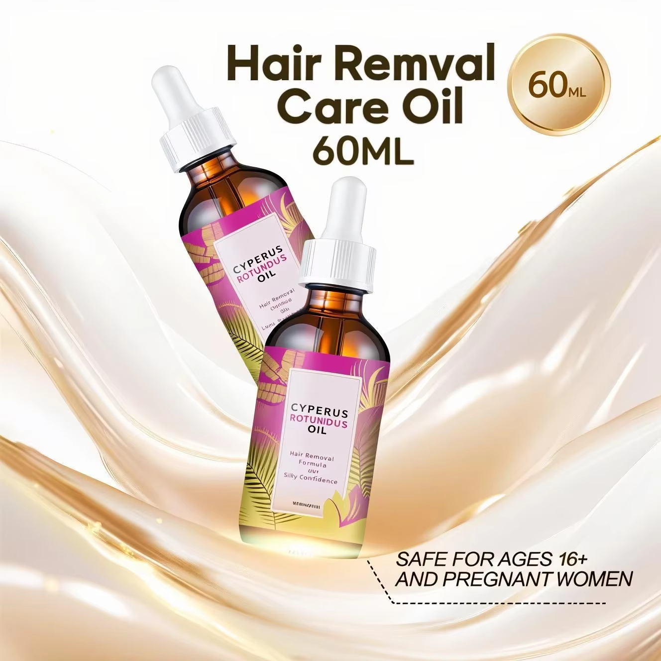 Huile d'épilation 60 ml - Inhibiteur naturel de la croissance des cheveux