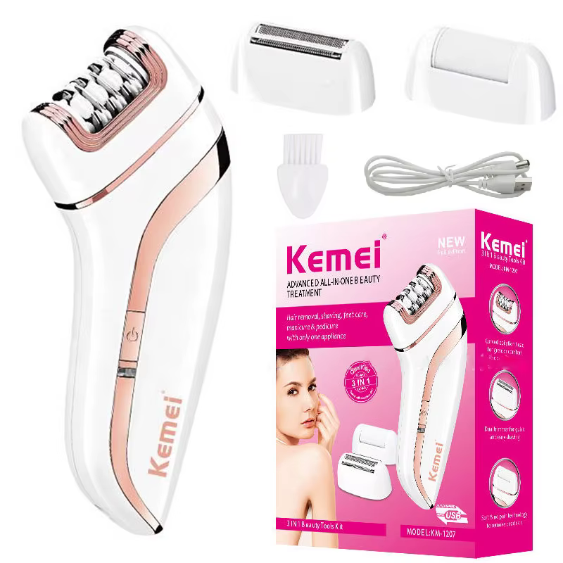 Kemei femmes épilateur électrique dame épilation visage