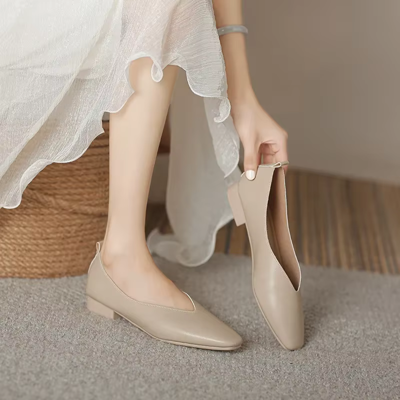 Chaussures multicolores en cuir véritable pour femmes, mocassins polyvalents, chaussures à talons bas, Parker rond, plat, astronomique, coupe peu profonde, chaussure simple, décontracté