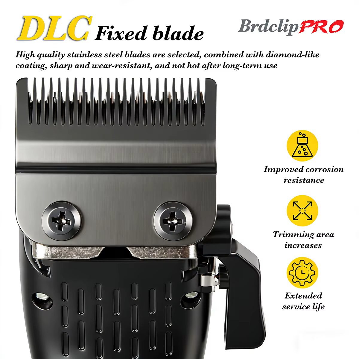 Lot de 2 tondeuses à cheveux professionnelles BRDCLIP 7500 tr/min avec lames DLC