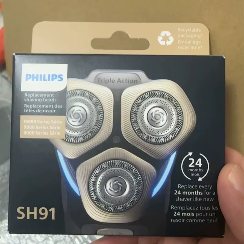 3 pièces Têtes de rasage de rechange Philips SH91/51 avec grille de coupe pour les séries
