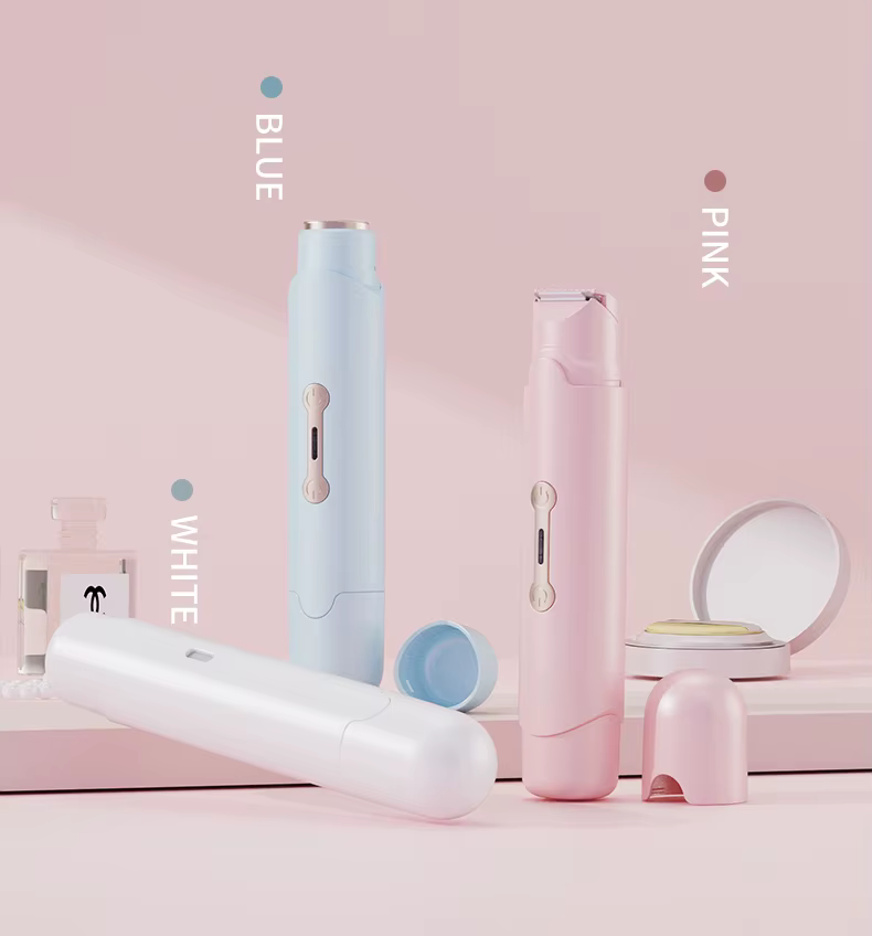 Épilateur électrique double tête rechargeable pour femme
