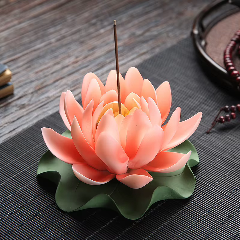 Zen – encensoir en céramique, artisanat, ornements de maison, brûleur d'encens, porte-bâton d'encens Lotus