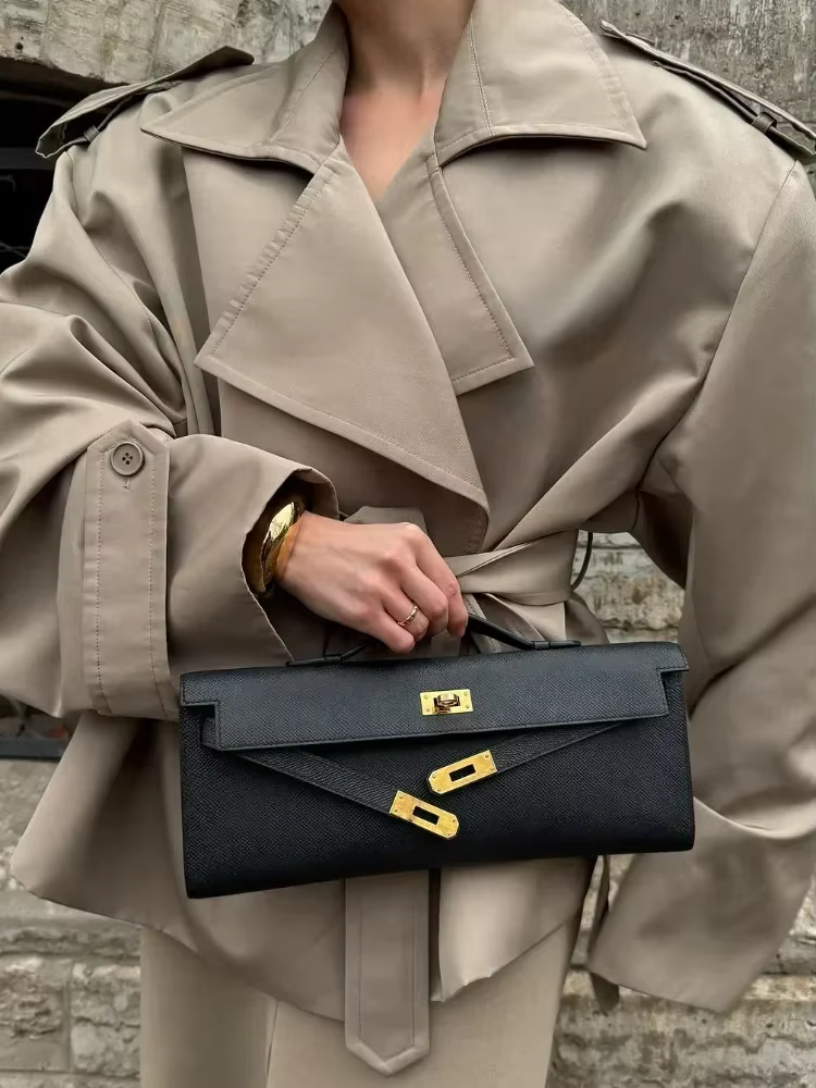 Dame couleur unie à lacets veste élégant Chic à manches longues revers bouton manteau ample automne Style de rue nouvelle veste d'extérieur 2025
