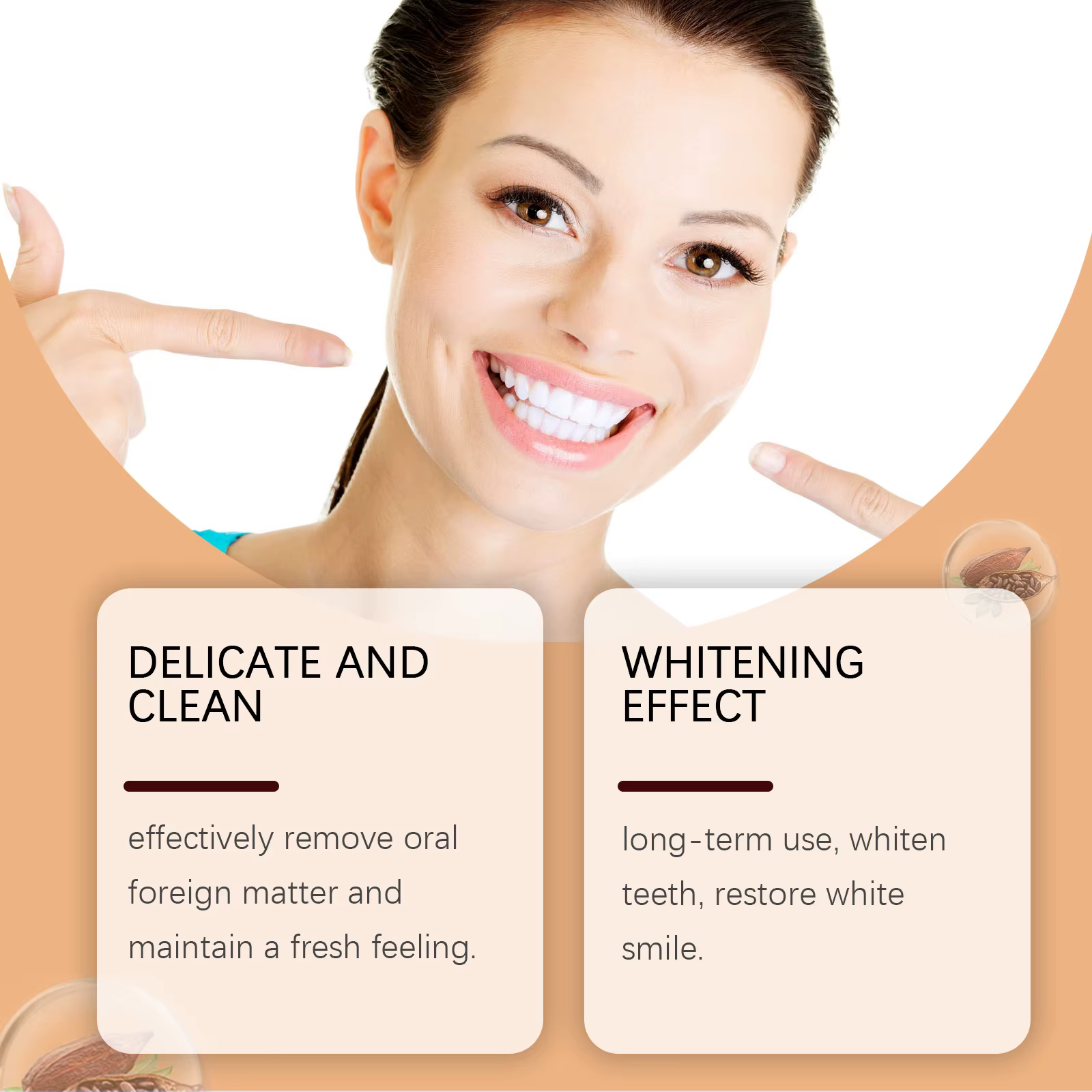 Dentifrice au chocolat - Nettoyage doux de la plaque dentaire et des taches, rafraîchit l'haleine et prend soin des dents