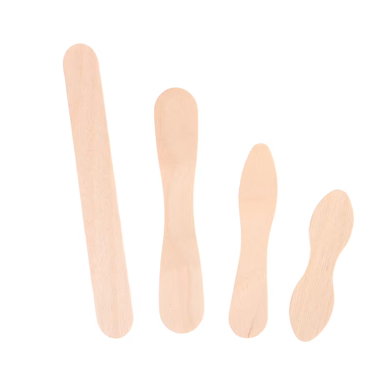 Ensemble de spatules en bois pour épilation du corps