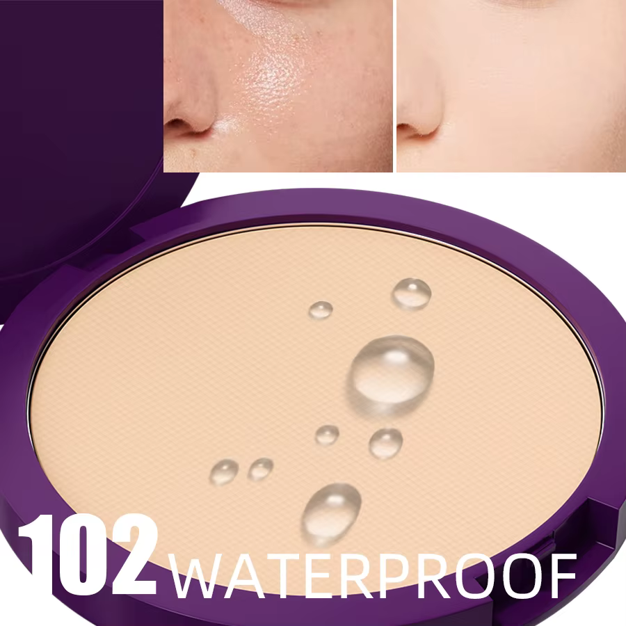 Fond de teint en poudre pressée mat à couvrance totale 5 couleurs, contrôle du sébum, finition impeccable et légère, maquillage pour femme, cadeaux