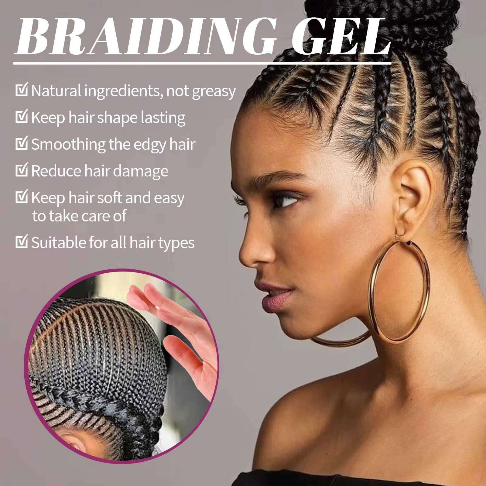 Stylage tressage Gel cire carburateur longue durée forte tenue pommade Anti-frisottis lisse finition des cheveux