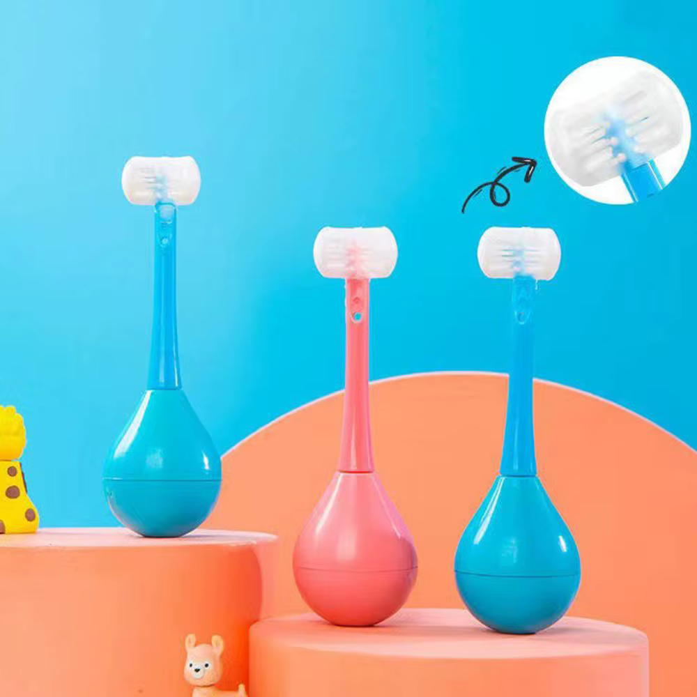 Brosse à dents en silicone pour l'hygiène buccale, brosse à dents à trois faces, brosse à dents pour enfants