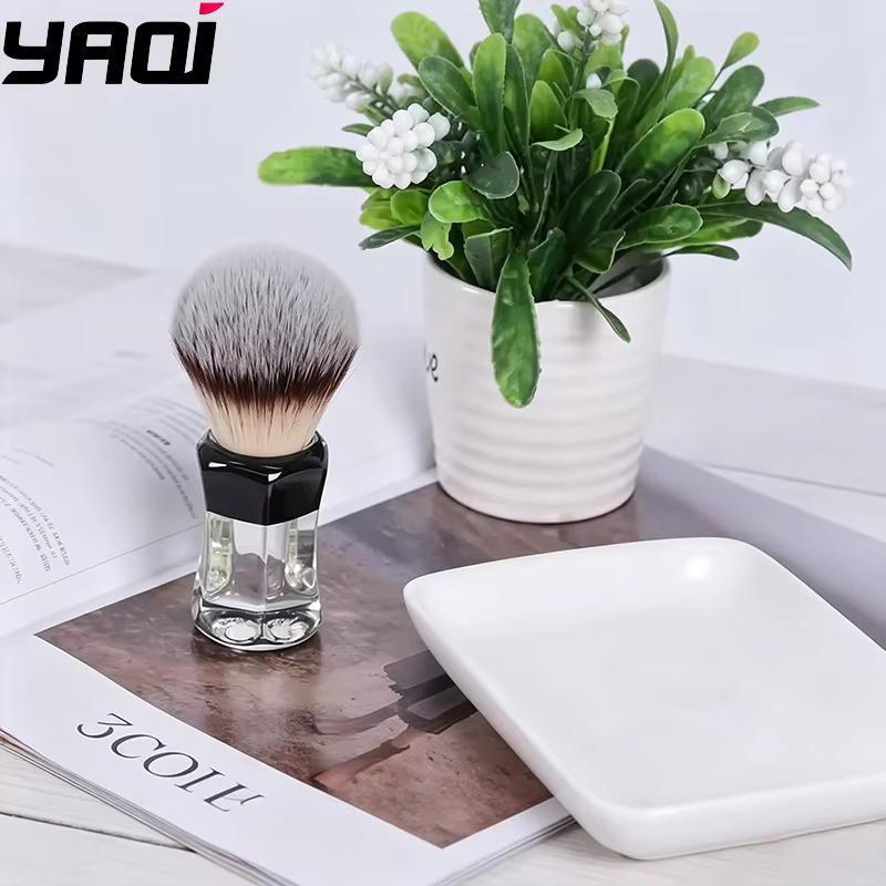 Nouveauté 2026 ! YAQI Robin Brosse à raser pour homme à poils synthétiques et manche transparent