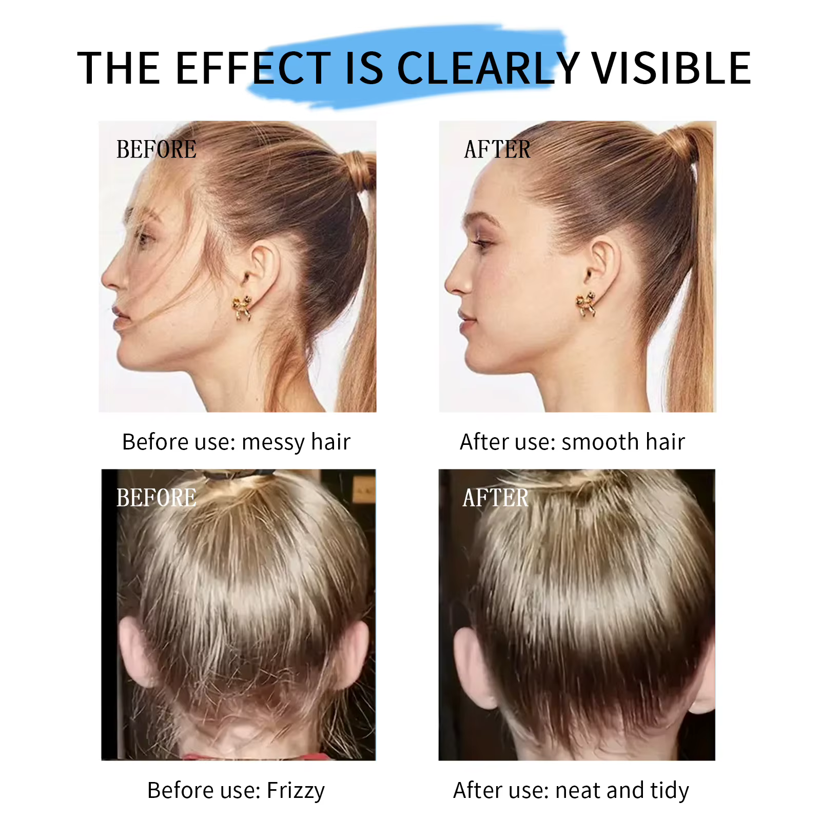 Ocheal cheveux rafraîchissant façonnage cheveux cire cheveux Anti-frits cheveux propres cheveux cassés artefact finition Fix Stick cire Anti-frisottis crème