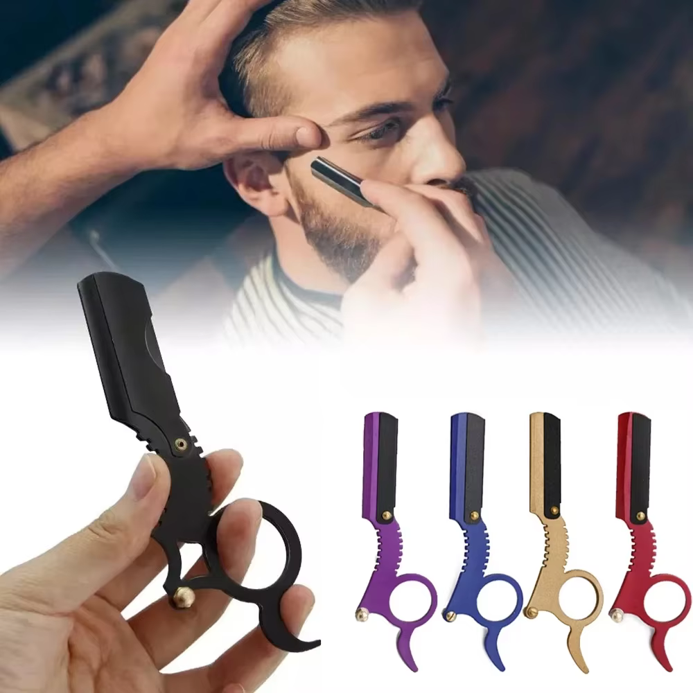 Outil de rasage de coupe de cheveux de rasoir de barbier manuel-lames