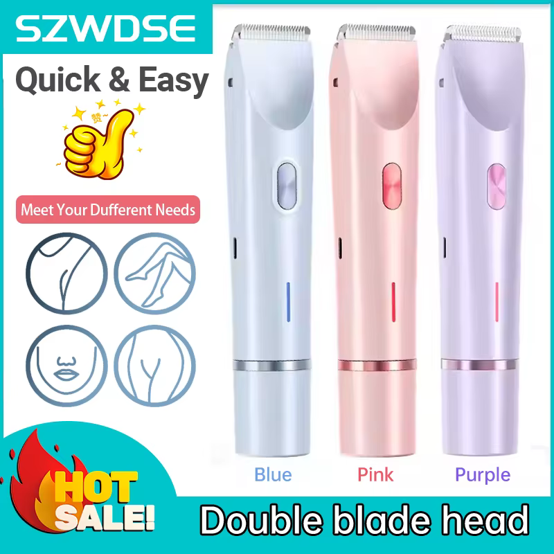 Épilateur corporel et tondeuse faciale 2-en-1 portable 2026 pour femme