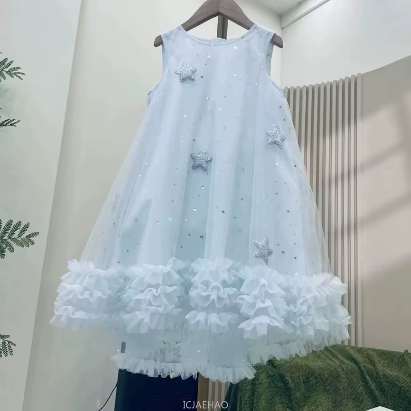 Vêtements d'été blancs pour adolescentes, tenue d'anniversaire à fleurs, robe de princesse avec ailes, robe de fête pour enfants, nouvelle collection 2025