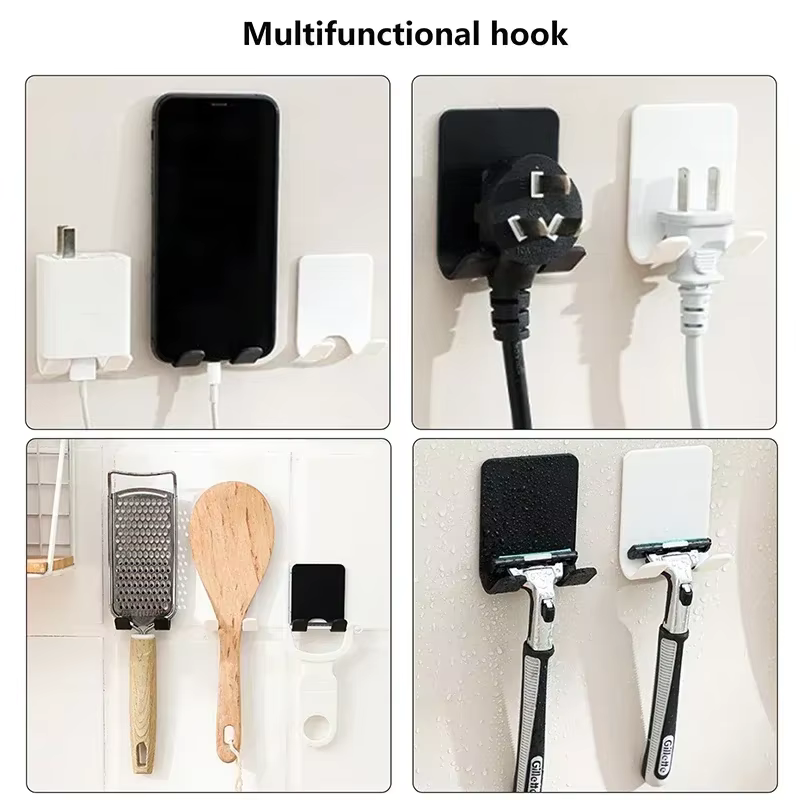 1/2/4/6 pièces salle de bain porte-rasoir crochet de rangement mur hommes rasage rasoir étagère sans poinçon