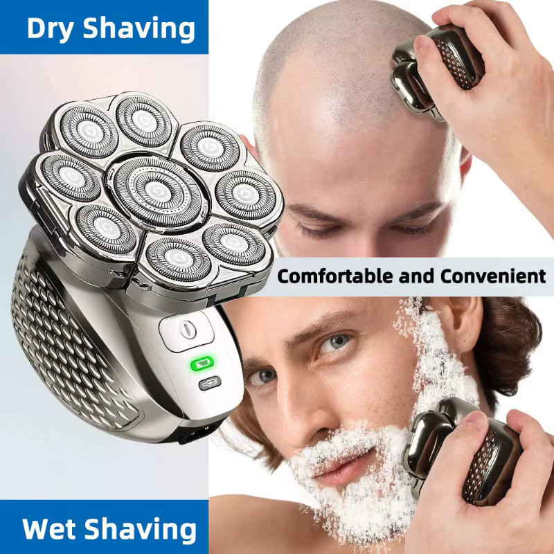 Rasoirs à tête 4D pour hommes chauve
