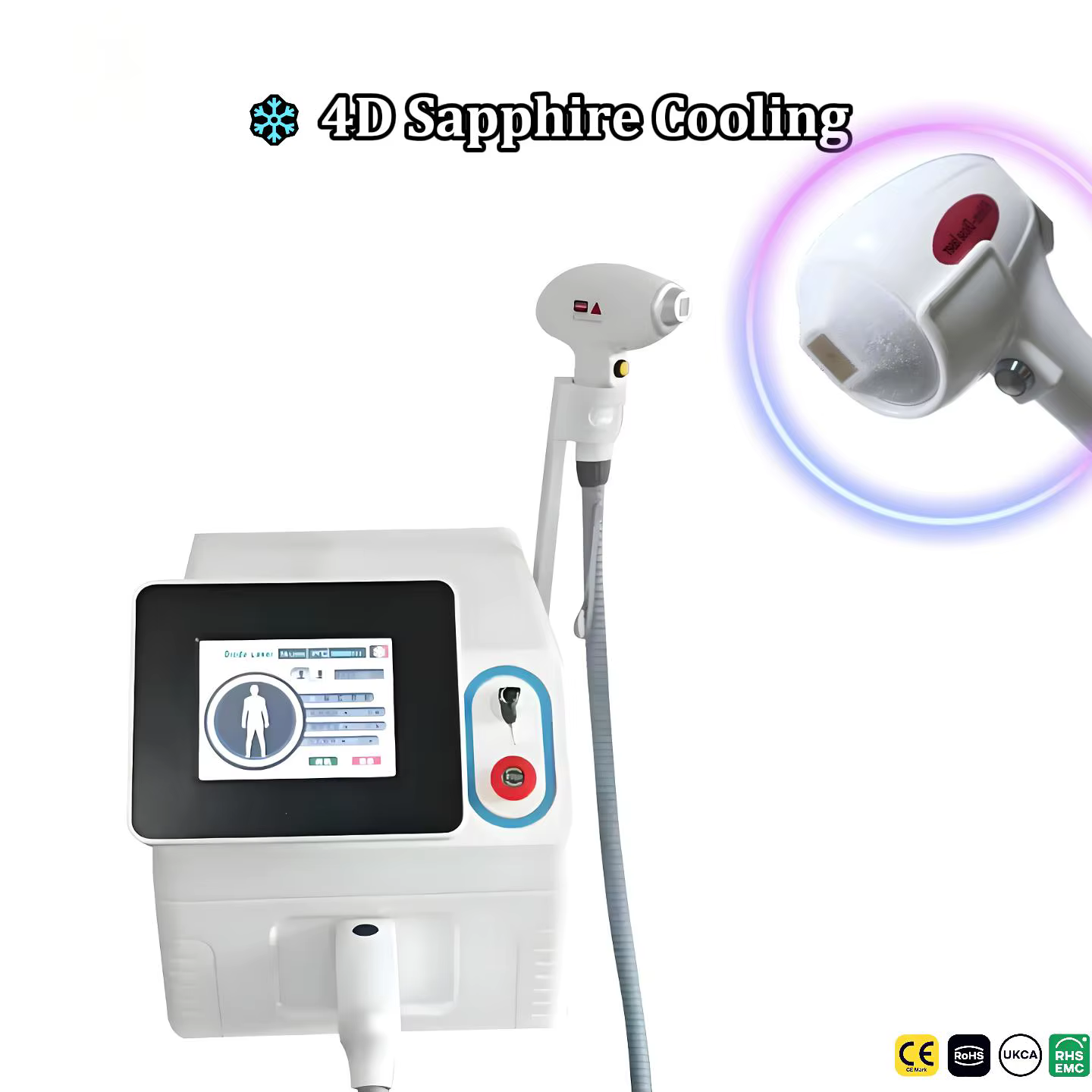 Machine d'épilation au laser à diode 4000W