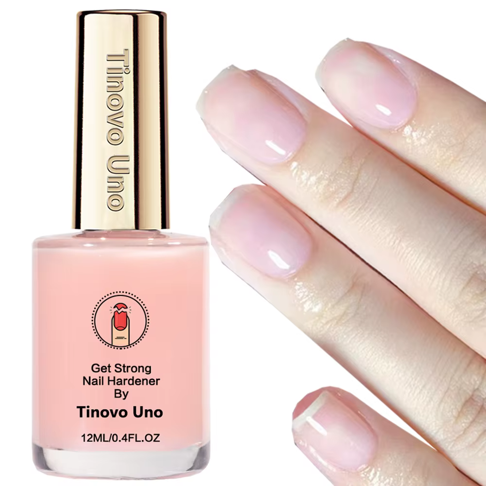 Renforceur d'ongles à la kératine, formule naturelle à séchage rapide, durcisseur de croissance des ongles, rehausseur d'ongles rose, traitement de réparation, 12ml, 1 pièce