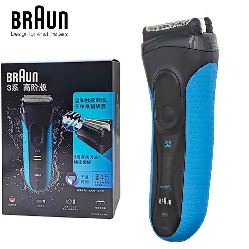 Braun série 3 Proskin rasoir électrique 3040s rasage humide et sec coupe de cheveux confort de la peau pour hommes