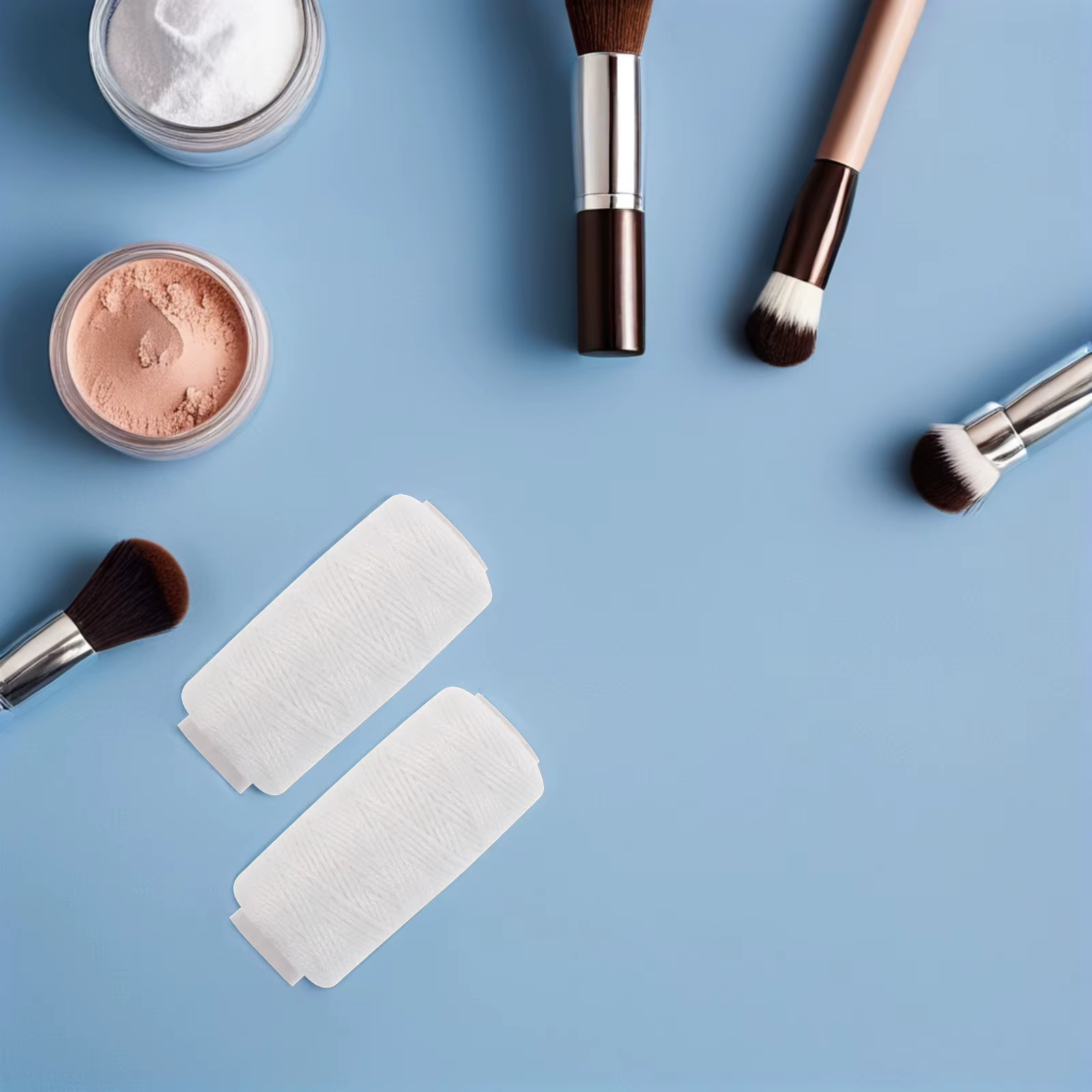 Lot de 6 outils d'épilation au fil de coton pour le visage et les sourcils