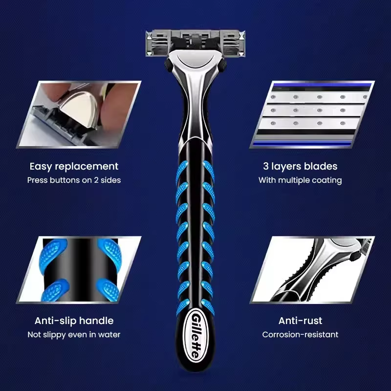 Gillette Vector 3 Premium rasoir pour hommes lames à 3 couches