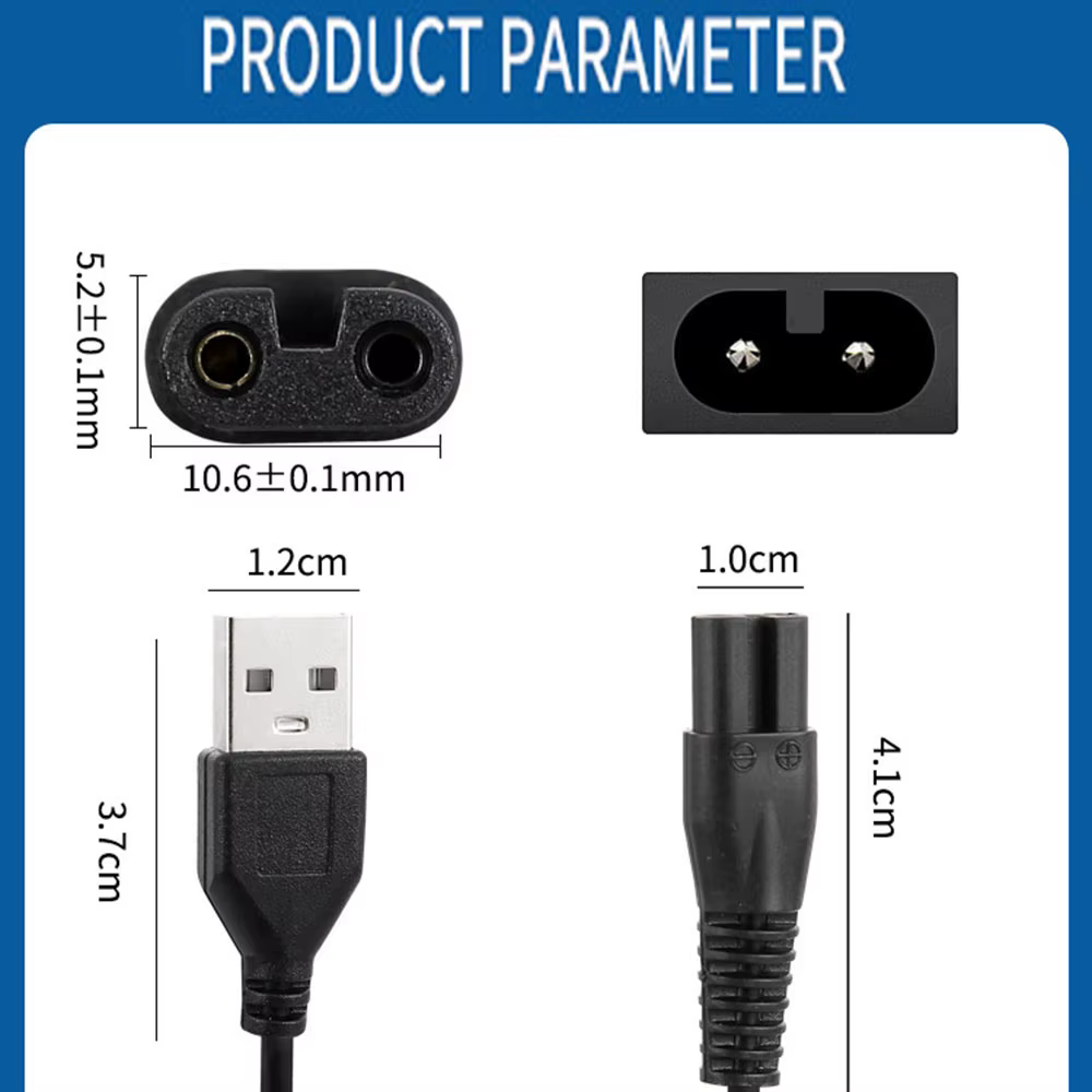 Câble de chargeur USB pour rasoir électrique
