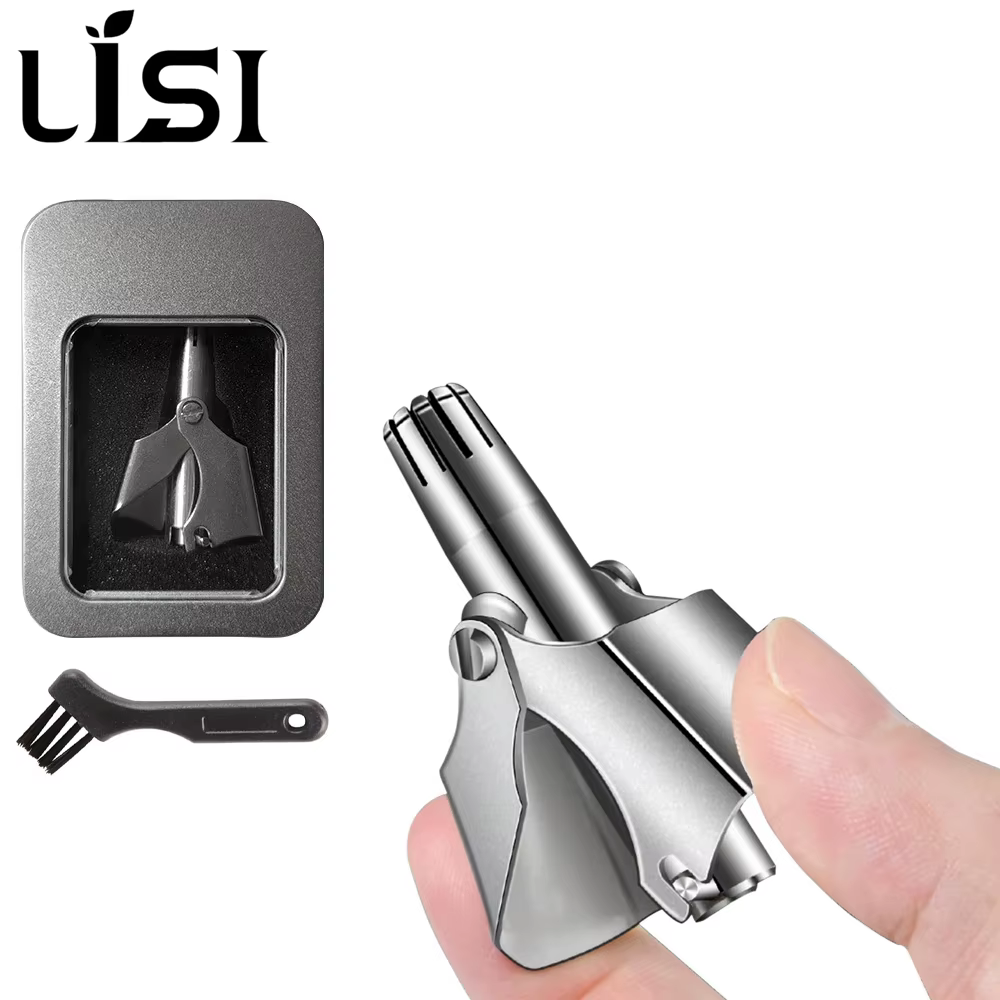 LISI Tondeuse à poils de nez manuelle pour hommes et femmes 360 °