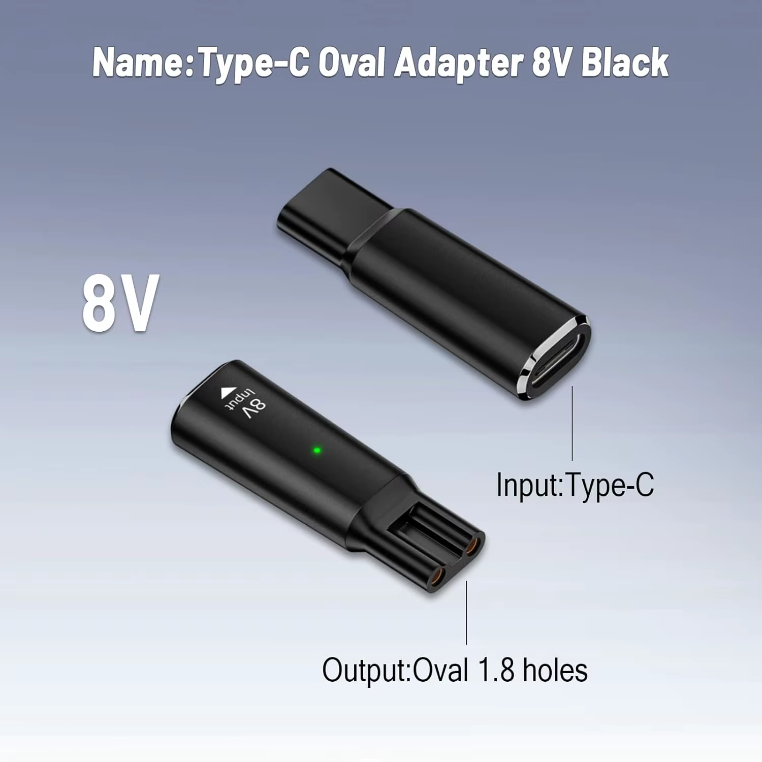 Adaptateur de chargeur de rasoir 8V HQ850 Type-C