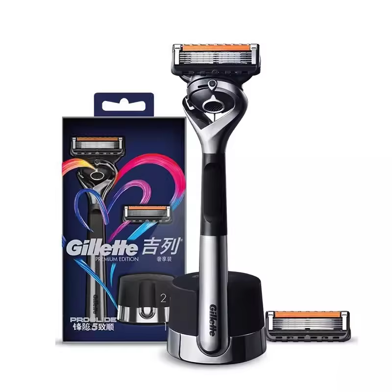Gillette Razor Fusion 5 ProGlide rasoir avec 1 support magnétique 1 poignée 2/4/5 tête de rasoir de rechange Machine à raser manuelle de sécurité