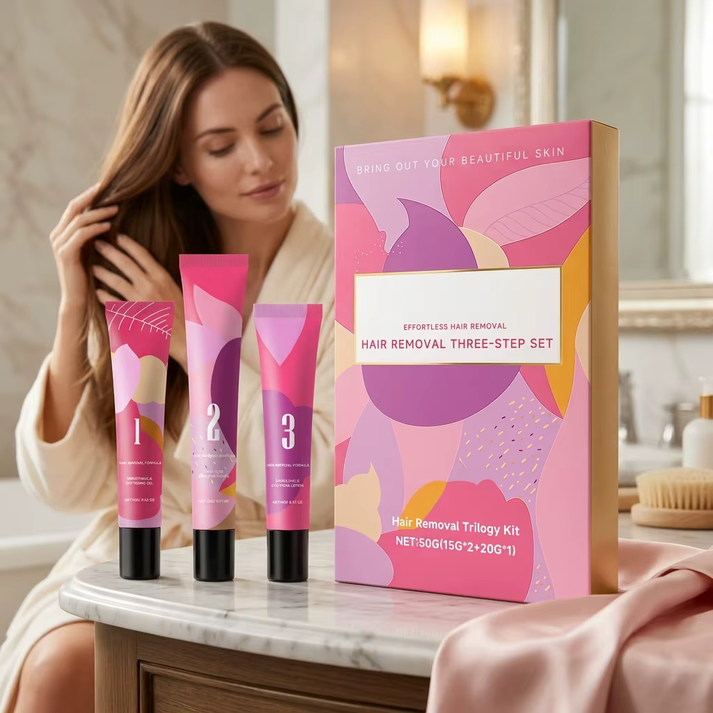 Kit de crème dépilatoire indolore pour le visage et le corps