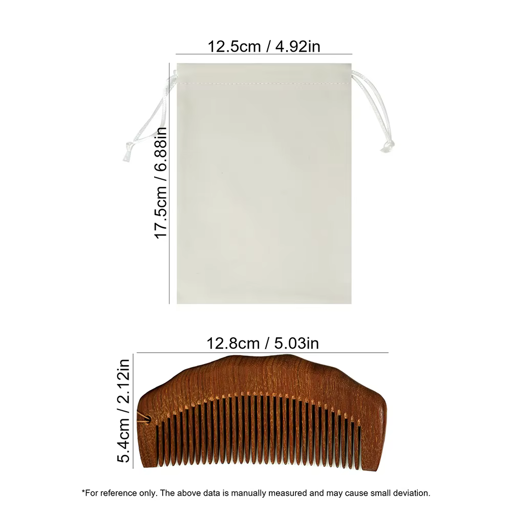 Peigne en bois naturel pour femme, massage du cuir chevelu, peigne à cheveux avec lanière et support de sac à cordes de proximité, usage touristique sec, soins des cheveux