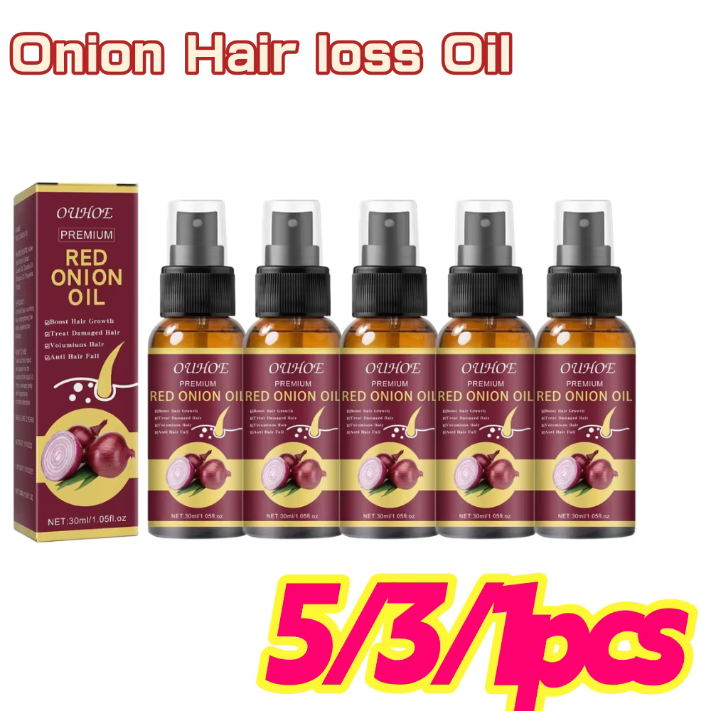 Spray d'huile essentielle d'oignon rouge pour les soins capillaires