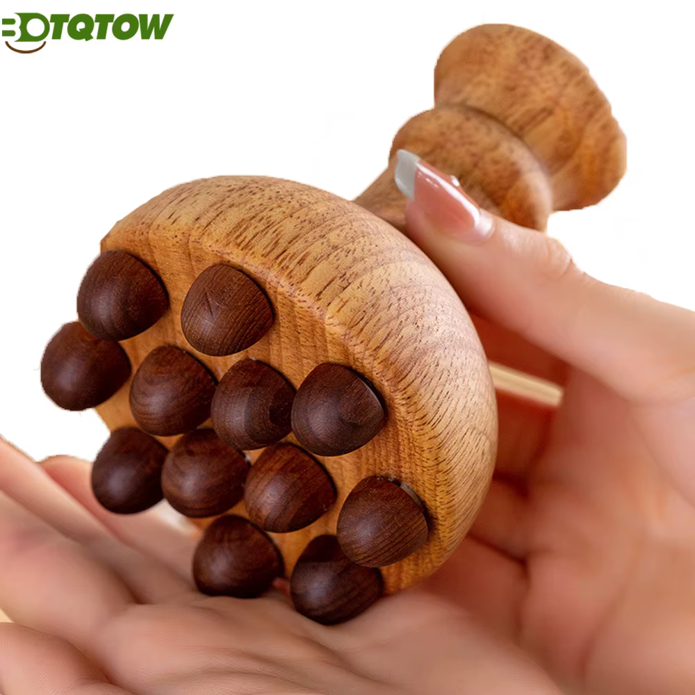 Outils de massage thérapeutique | Masseur en bois en forme de champignon