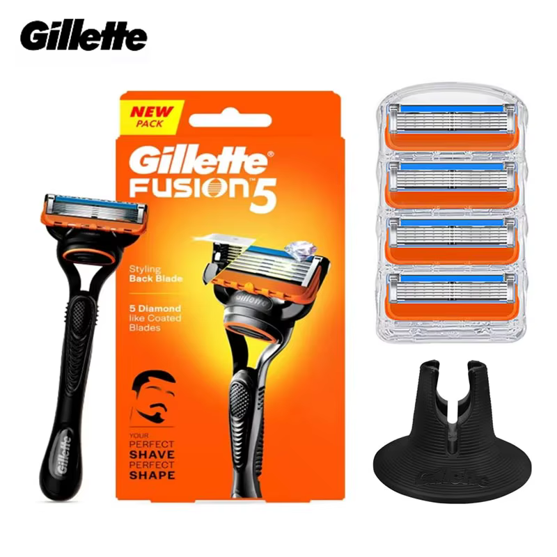 Gillette Fusion 5 rasoir pour hommes avec lames à 5 couches bord de tondeuse de précision grande bande de lubrification pour un rasage lisse et confortable