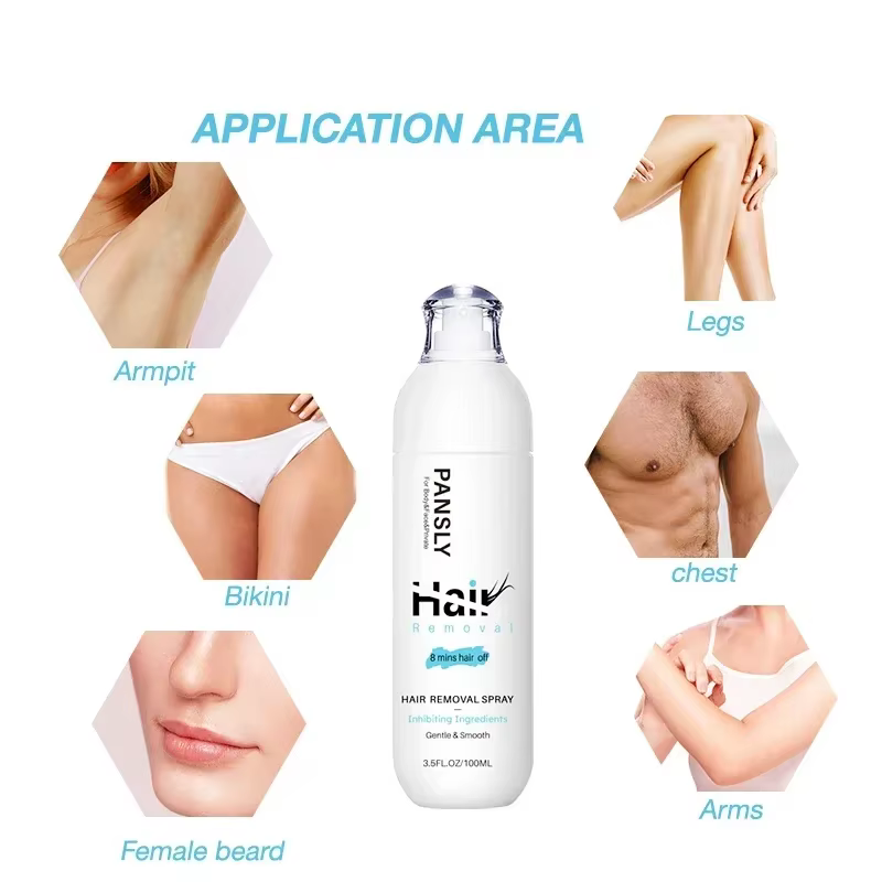 PANSLY Spray d'épilation pour femmes 2 en 1
