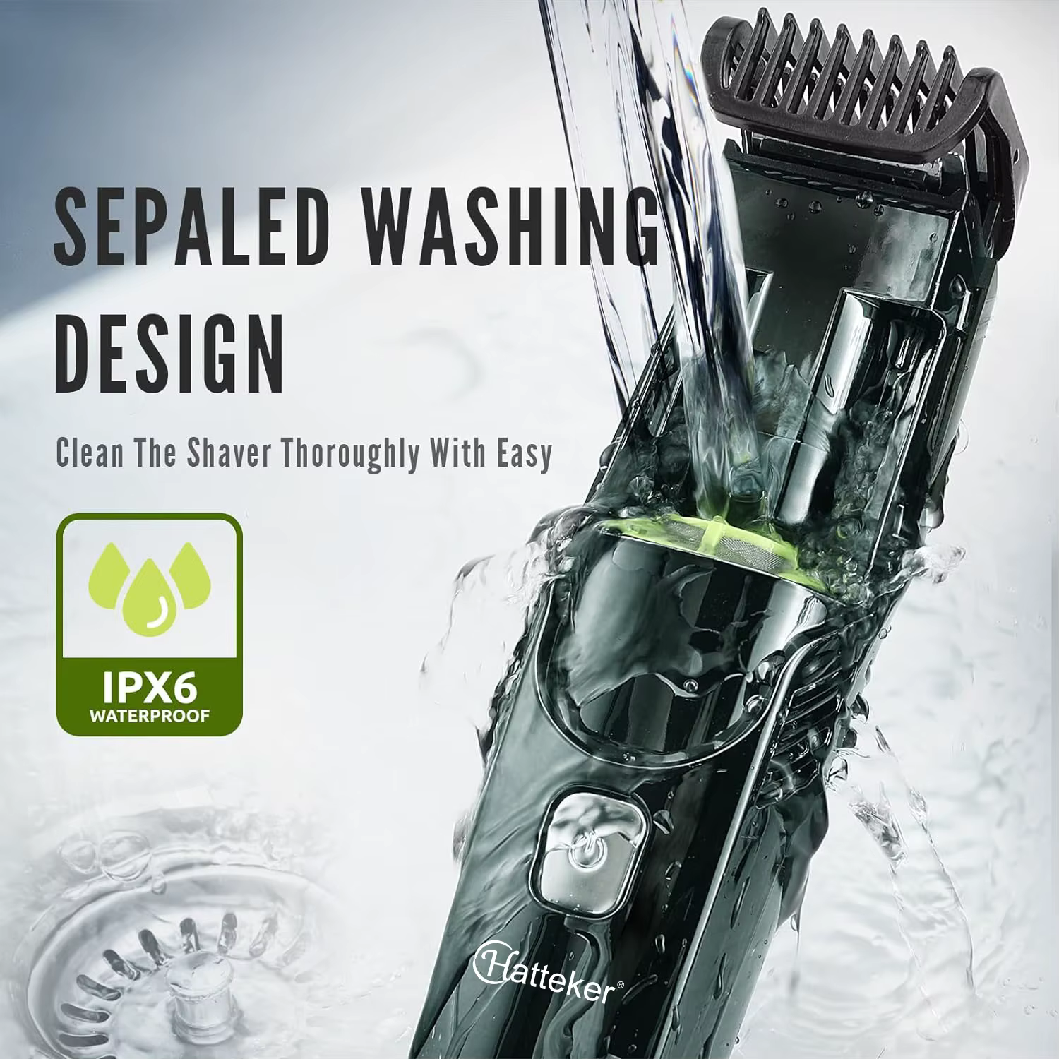 Hatteker tondeuse à barbe pour hommes