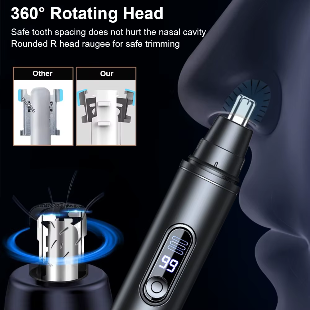 Épilateur électrique pour le nez et les oreilles pour hommes