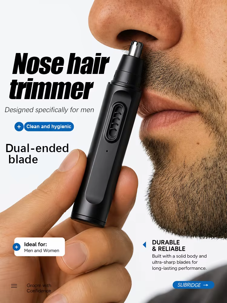 Tondeuse à poils de nez et d'oreilles pour l'élimination