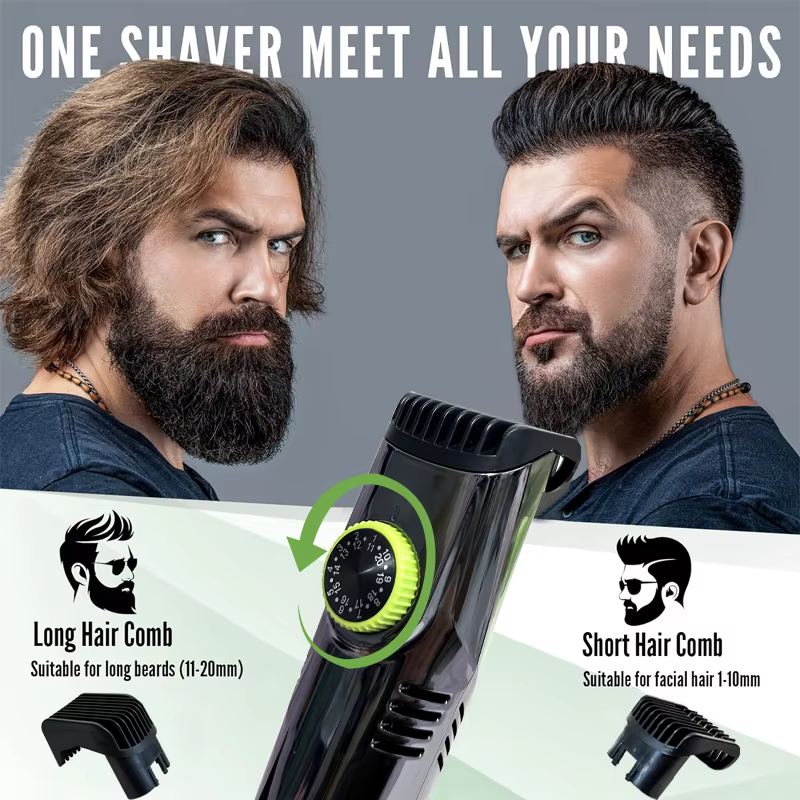 Tondeuse à barbe sans fil pour hommes