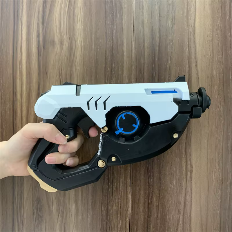 Jeu OW Tracer Revolvers arme pistolet 1:1 Cosplay sécurité PU cadeau jouet extérieur soldat en caoutchouc 76 D. va pas de tir