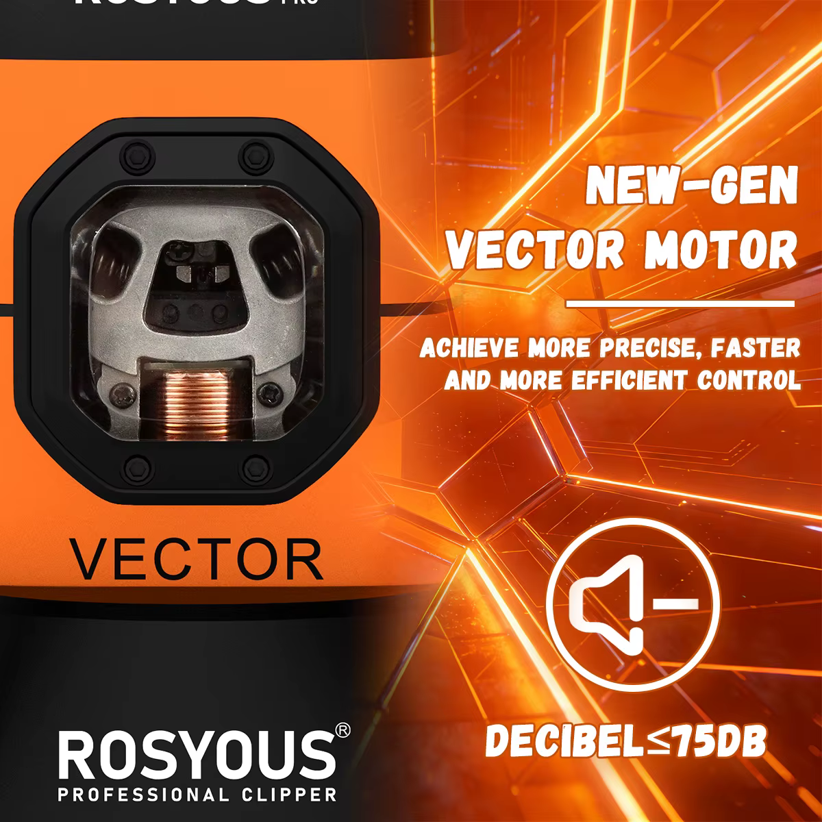 ROSYOUS RS-999 Rasoir Électrique Homme 13000RPM Moteur Magnétique Vectoriel Entièrement Métallique avec Station de Recharge 2000mAh Tondeuse à Barbe Professionnelle pour Barbier