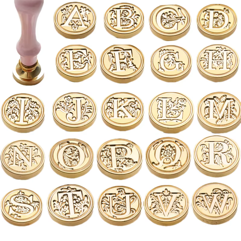 Cire à sceller pour tête de timbre, Kit de sceau de lettres, ensemble de tampons de sceau de cire, tampons rétro en Silicone pour ongles, ensemble d'impression de Logo, artisanat de mariage ZT0106